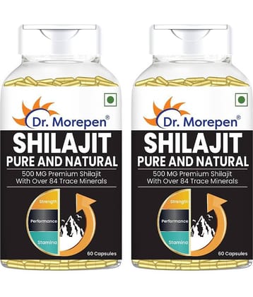 Dr. Morepen Pure Shilajit Capsules Boosts Immunity, Strength and Stamina (120 Capsules)