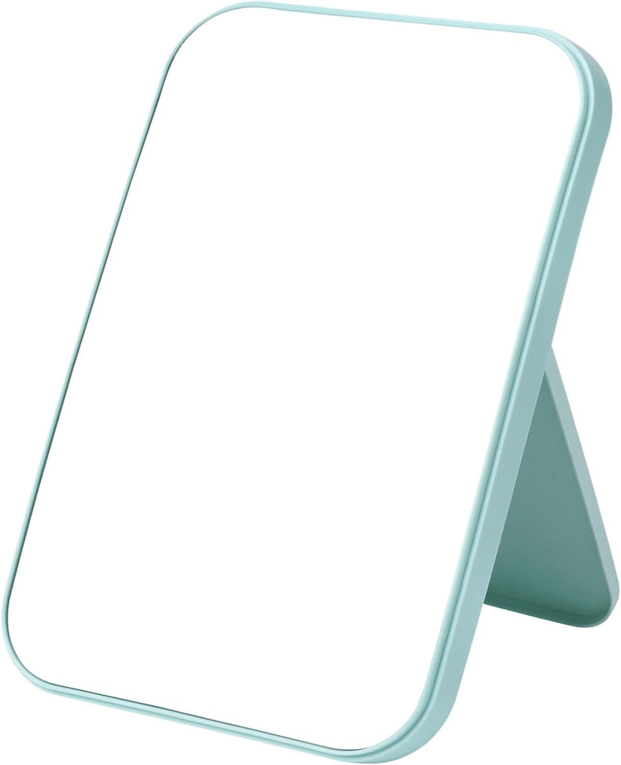 Desktop Makeup Mirror - Foldable, Portable Square Princess Mirror with Stand for Women (Blue, 8-Inch, Tabletop Mount, Framed) Desktop Makeup Mirror - Foldable, Portable Square Princess Mirror with Stand for Women (Blue, 8-Inch, Tabletop Mount, Framed) - 