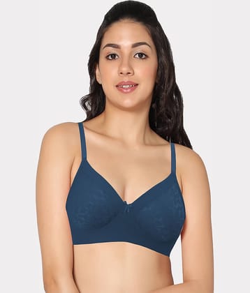 IN CARE LINGERIE Polyester Women's Push Up Bra ( Blue ) ICPD-11 (B) in Green Blue Color Full Coverage, Push-up Bra and Non-Wired seamless cups