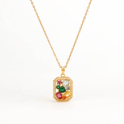 Bloom Studded 18K Gold Plated Necklace