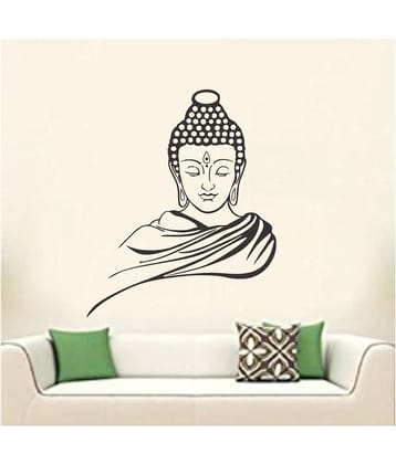 Asmi Collection God Buddha Wall Sticker ( 75 x 60 cms )