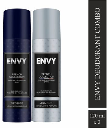 Envy Arnold, George Deodorant Spray for Men 120ml Each (Pack of 2)