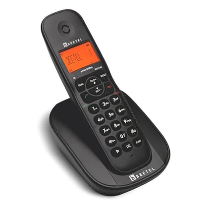 Beetel X73 Cordless 2.4Ghz Landline Phone with Caller ID Display, 2-Way Speaker Phone with Volume Controls, Auto Answer, Alarm Function, Stylish Design (Black)(X73)