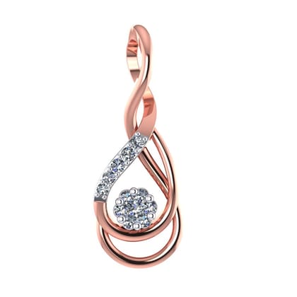 Senco Gold Tantalizing Grace Of Rose Gold Pendant (1.2 gram / 0.1 Ct / JK-SI / 18K Rose Gold)