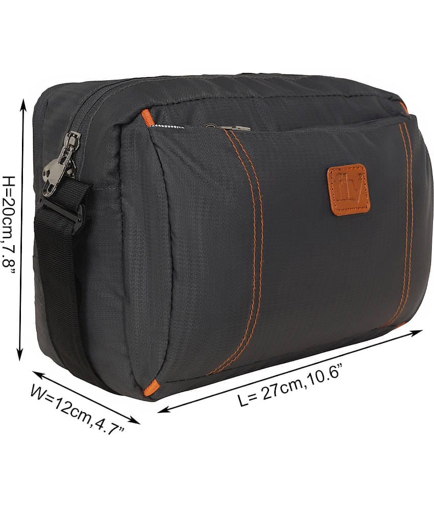 Leather Gifts Messenger Bag Grey Nylon Casual Messenger Bag