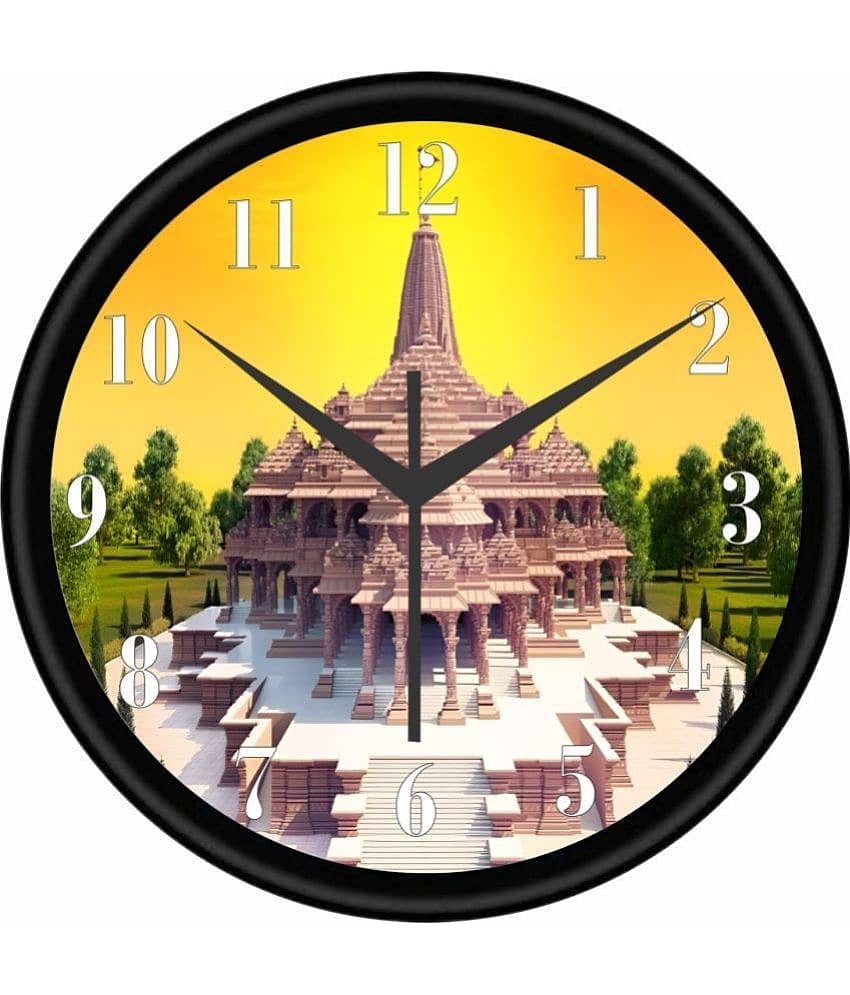 KP CRAFT Ram temple Circular Analog Wall Clock