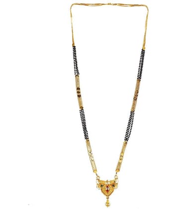 h m product Gold Plated Letest & Designer Mangalsutra For Women-100254