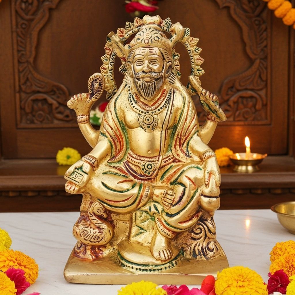 Brass Showpiece Vishwakarma Ji Statue, Height : 6 Inch (BSMAS1251 B)