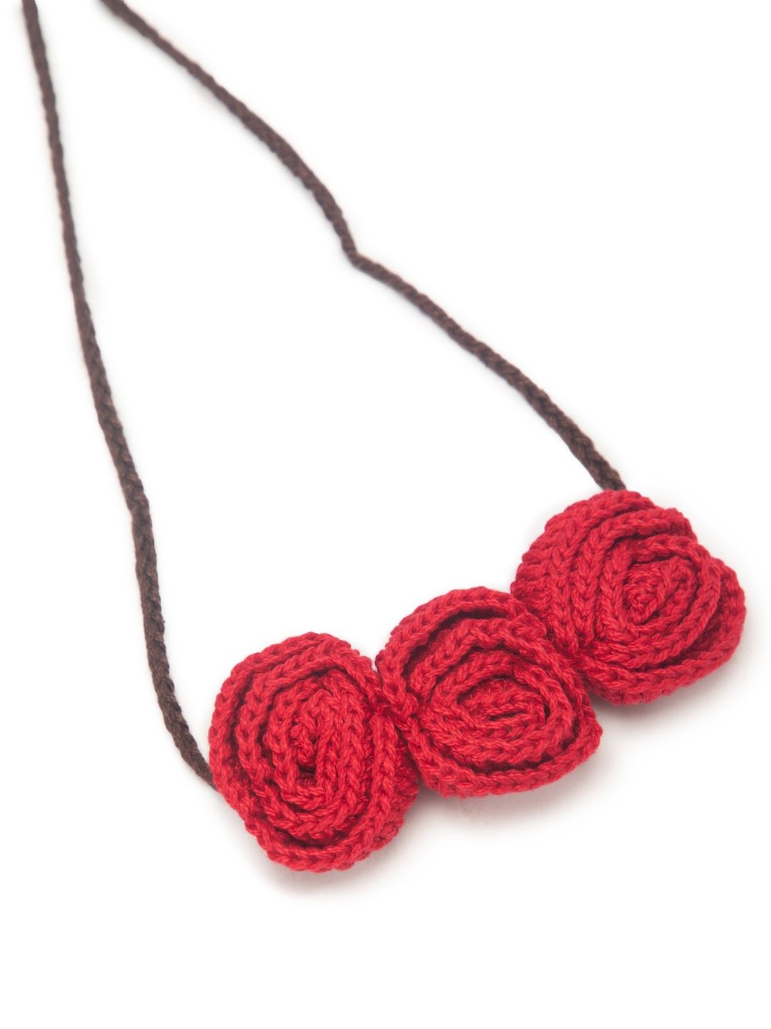 Chandra 3 Rose String - Necklace/ Gajra-Red