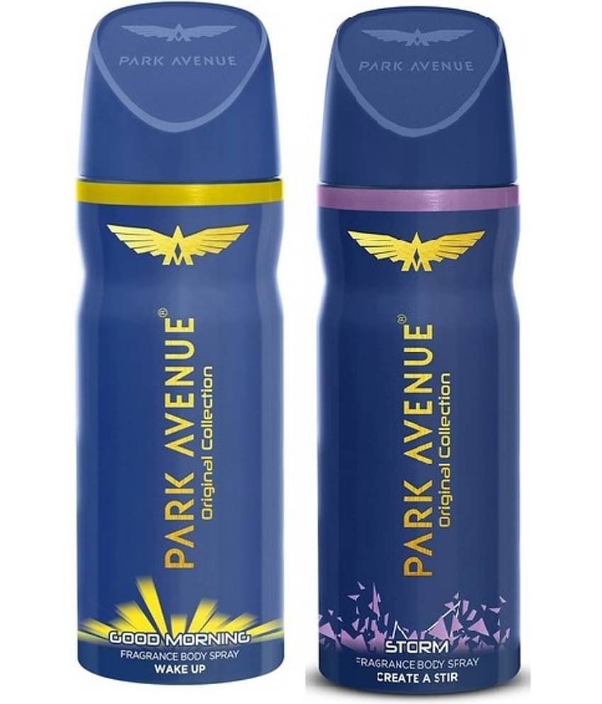 Park Avenue GOOD MORNING & STROM DEO,150 ML EACH Deodorant Spray for Unisex 300 ml ( Pack of 2 )