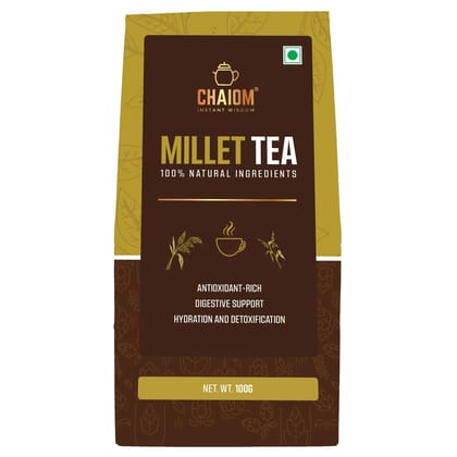 Energizing Millet Tea Blend with Green Tea and Ayurvedic Herbs, Loose Tea, 100 g