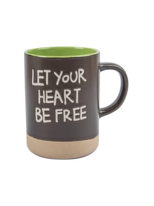 Market99 Ceramic Coffee Mug "LET YOUR HEART BE FREE " - 360 mL