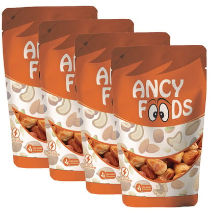 Ancy Khajoor 1000 Grams (250 Grams X 4) – Traditional Dates | Rich in Vitamins, Minerals, and Natural Sweetness | Khajoor or Dates | Soft Khajur with Chewy Texture | No Added Sugar | Healthy 