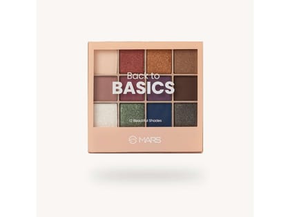 MARS 12 Shades Back to Basics Eyeshadow Palette with Free Applicator 14.4g - SHADE-01
