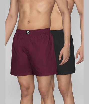 XYXX Pack of 2 Cotton Boxers For Men's ( Multicolor )