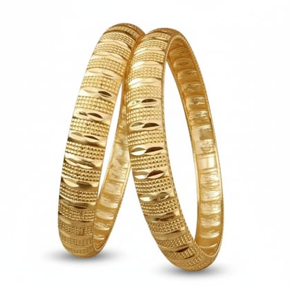 KD Enterprises Gold Plated Brass Designer Bangles for Women Contemporary Style Bangle Set of 2 Size Two Point Ten KD Enterprises Gold Plated Brass Designer Bangles for Women Contemporary Style Bangle Set of 2 Size Two Point Ten