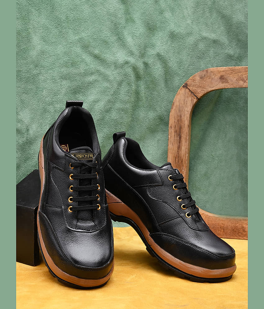 Enrich Field Mid Ankle Black Safety Shoes