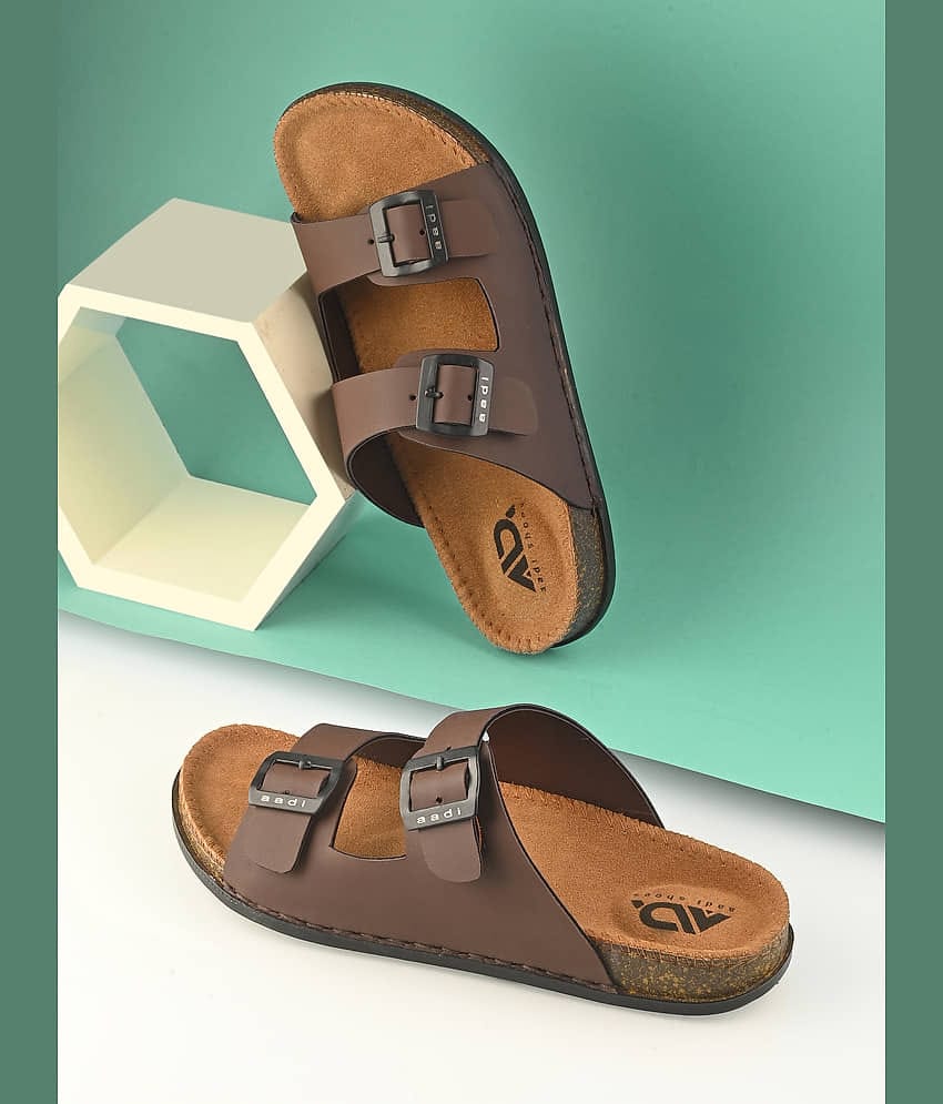 Aadi Brown Men's Leather Slipper