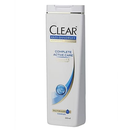 Clear Complete Active Care Anti-Dandruff Nourishing Shampoo - Nutrium Oil, Get Up To 4X Softer Hair, 350 Ml Bottle