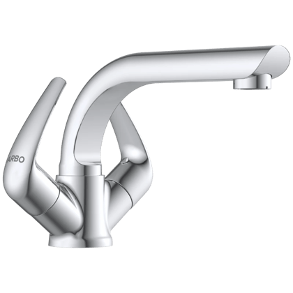 CM-2515 Center Hole Basin Mixer With Swinging Spout With Braided Hoses (Table Mounted Model)