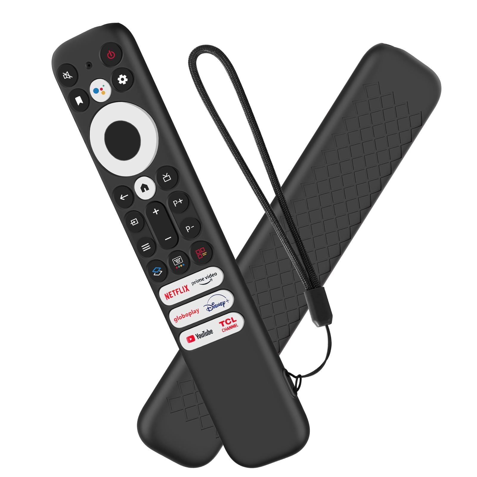 Cotbolt Silicone TV Remote Cover Case Compatible with TCL Tv Remote RC802NU1 IFFALCON Smart LED TV Remote Protective Cover with Lanyard [Remote NOT Included] (Black) Black / not found