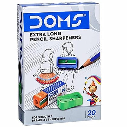 Doms Non-Toxic Extra Long Pencil Sharpener Box Pack of 20