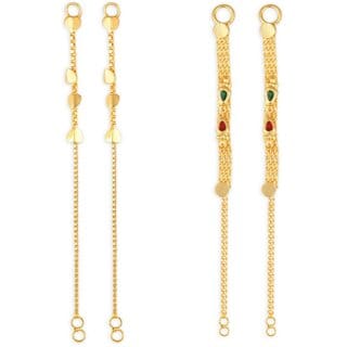 1gram gold Plated Kanchain Ear chain earcuff Ear to Ear Combo for Women & Girls