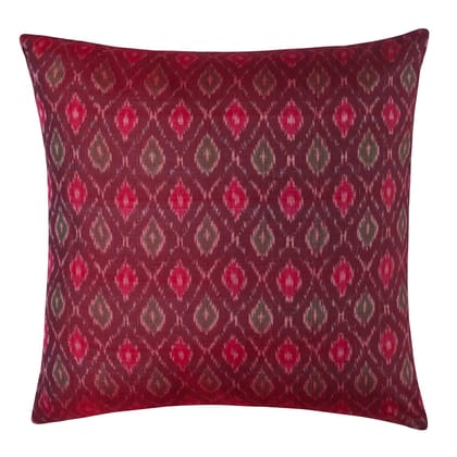 Wineyard Silk Ikat Cushion Cover 16x16-16x16