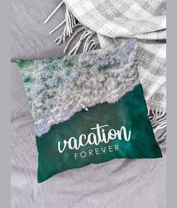 Houzzcode - Water Repellent Blue Polyester Pillow Covers 40x40x3 ( Pack of 1 )