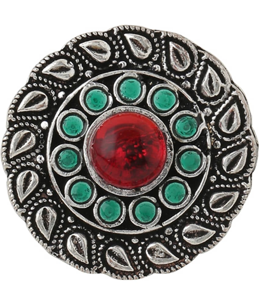 VIRAASI - Silver Cocktail Rings ( Pack of 1 )
