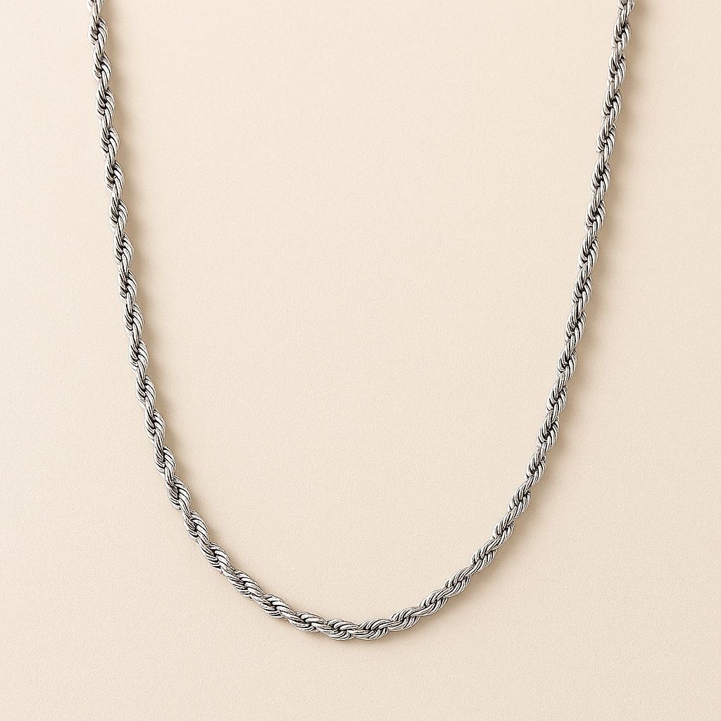 Men - Cordell Platinum Rope Anti Tarnish Men Chain