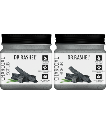 Dr.Rashel Charcoal Scrub,Detoxifies And Deeply Cleans Pores,For All Skin Type,45 Ml (Pack of 2)