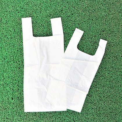 Enviclean White Natural Shopping Bag (500kg) | Eco-Friendly Embossed Plastic | Retail & Daily Use