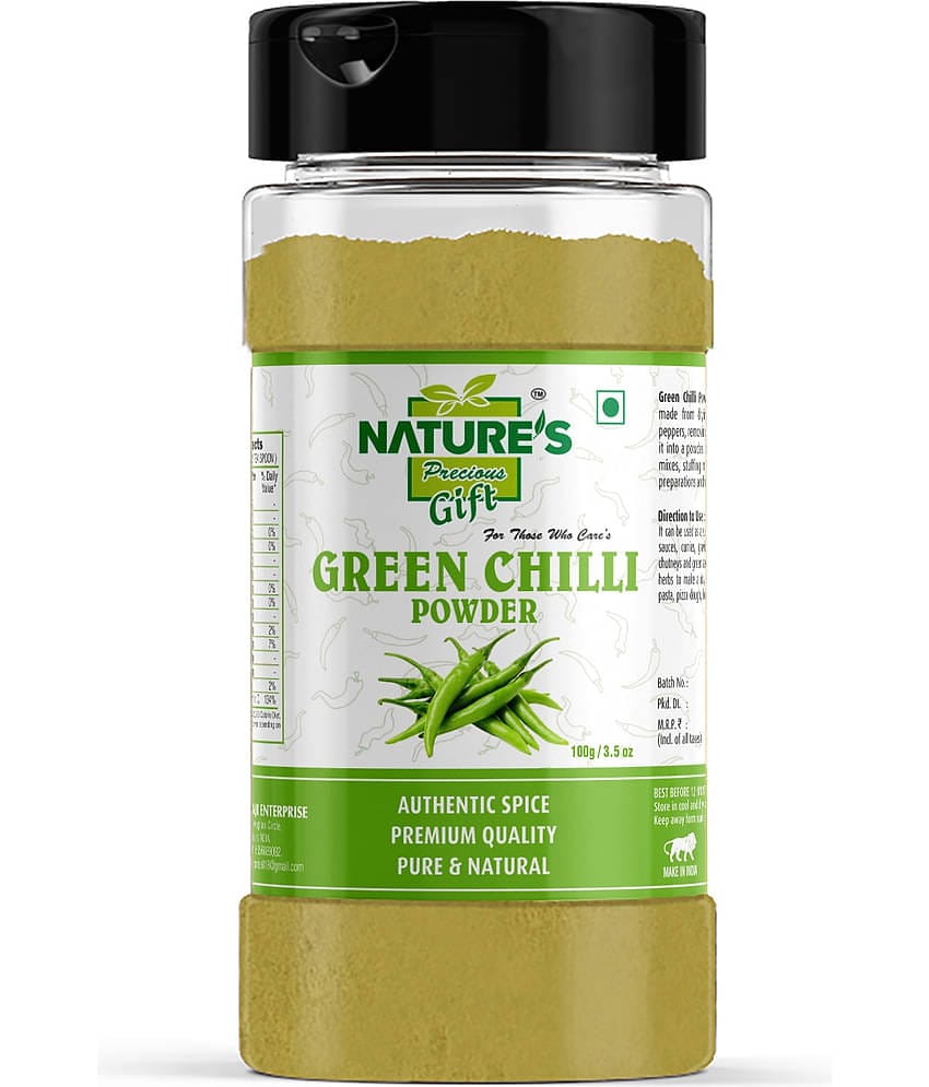 Natures Gift Green Chilli Powder - 3.5 Oz Spice Jar Powder 100 gm