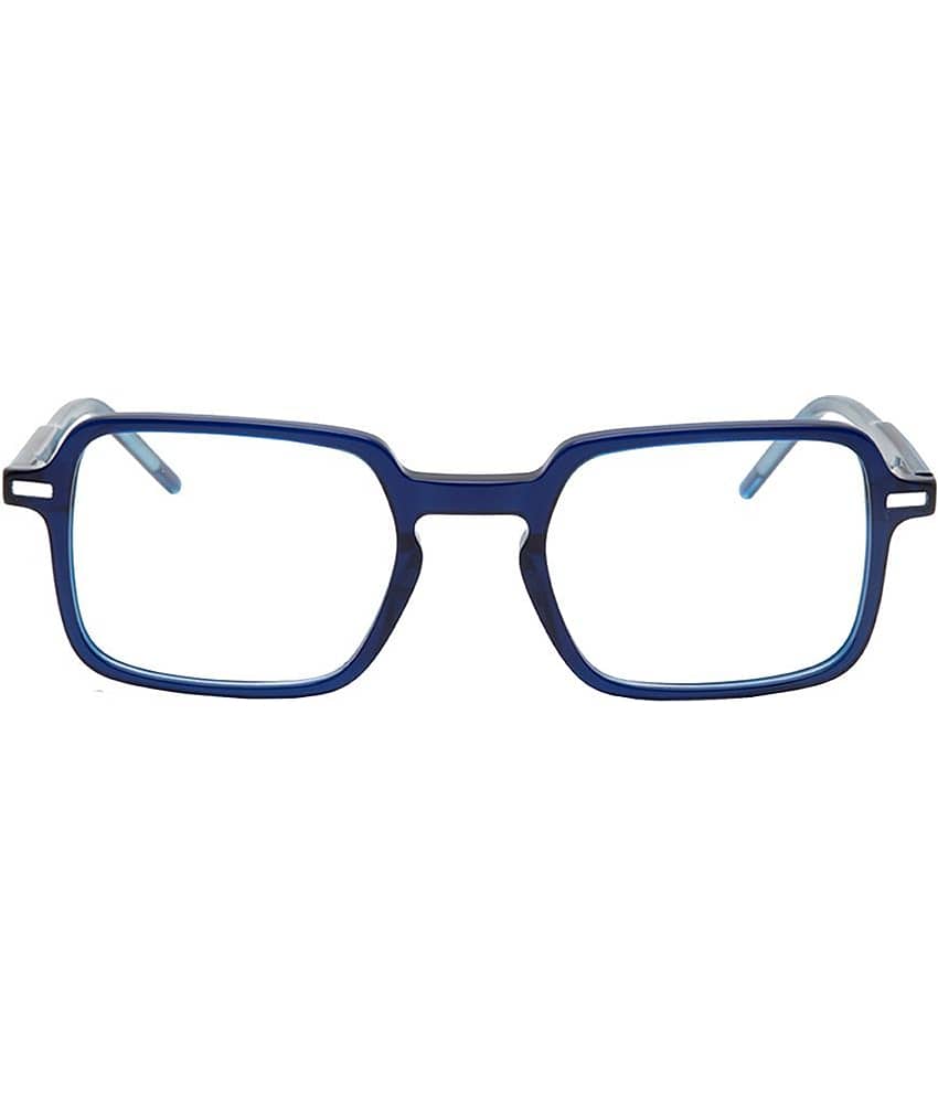 YourSpex Blue Square Shaped Acetate Frame
