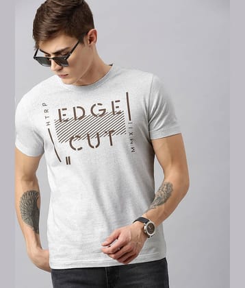 Huetrap Pack of 1 Cotton Blend Regular Fit Men's T-Shirt ( Grey )