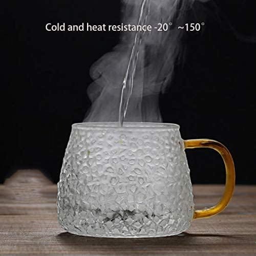 Coffee Mug with Golden Handle 480 ML Borosilicate Glass Cup for Green Tea, Coffee,Milk Lemon Tea