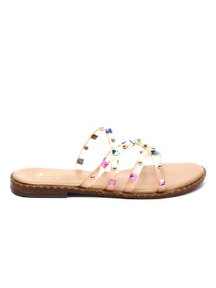Effortless Style Muse Flat Slip-Ons-39 / Beige
