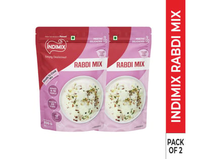 INDIMIX Instant Ready to Cook Rabdi Mix, Ready In 3 Steps, Healthy & Tasty 200 g - Pack of 2
