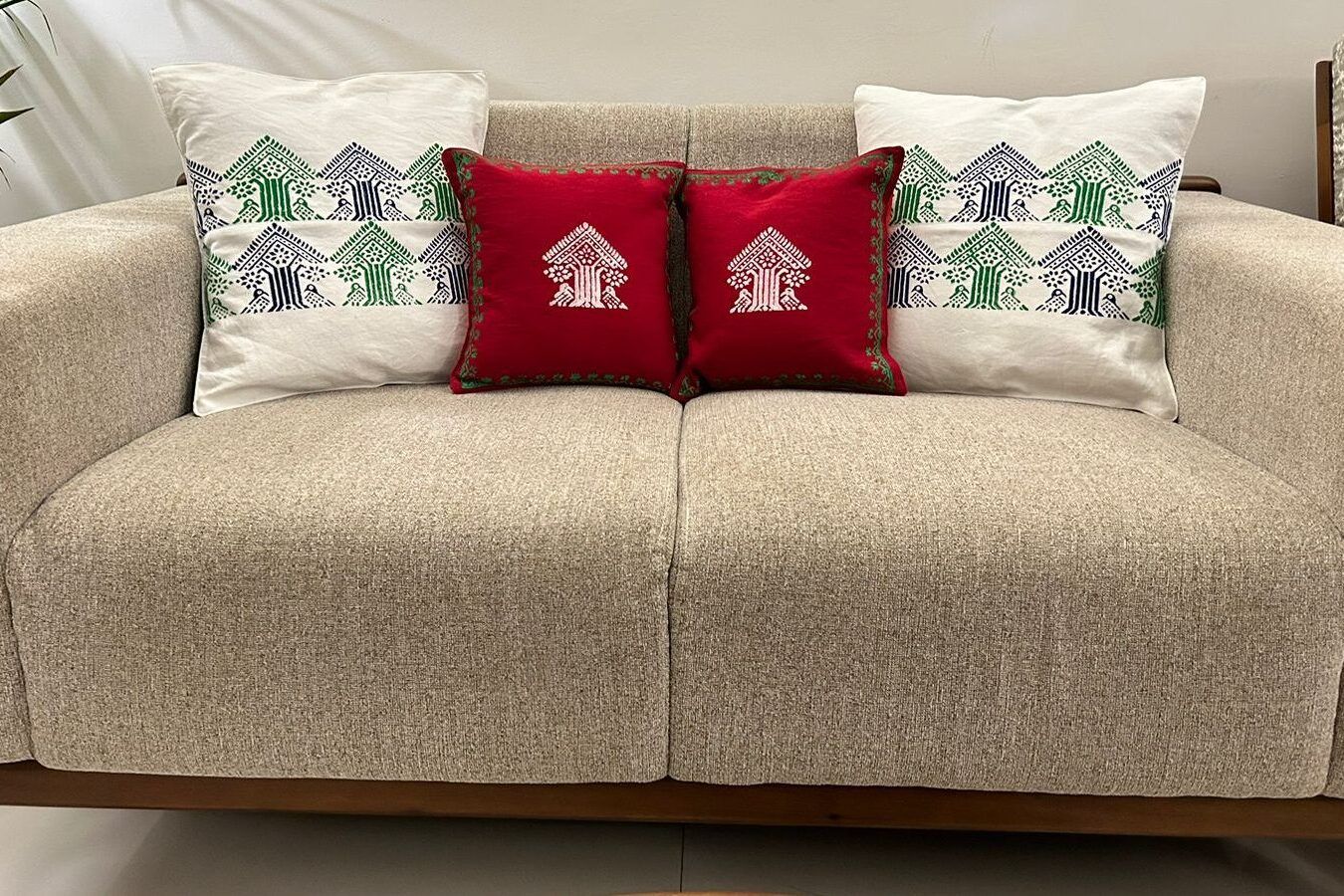Loinloom Hand Block Printed Cushion Cover Combo Set