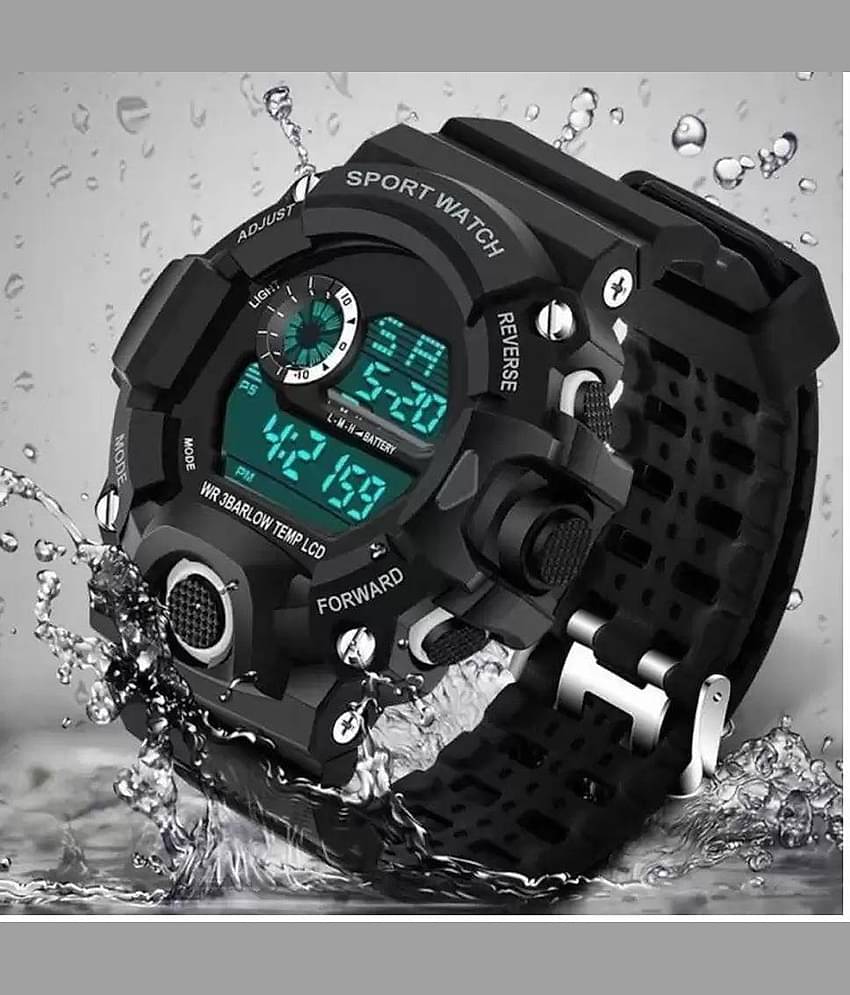 Trex Black Silicon Digital Men's Watch