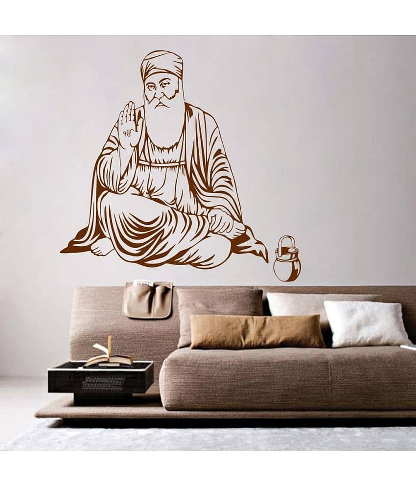 Decor Villa Guru Nanak Ji Vinyl Wall Stickers