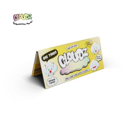 CLOUDZ Extra Wide Rolling Paper With Tips - Brown