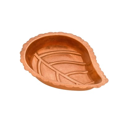 Copper Leaf Shaped Diya (Set of 3 Pieces) � Karthigai Deepam Vilaku � Size No.1 (60mm * 40 mm) Traditional Pooja Lamp for Home Temple � Handcrafted Decorative Thin Oil Lamp Copper Leaf Shaped Diya (Set of 3 Pieces) � Karthigai Deepam Vilaku � Size No.1 (60mm * 40 mm) Traditional Pooja Lamp for Home Temple � Handcrafted Decorative Thin Oil Lamp