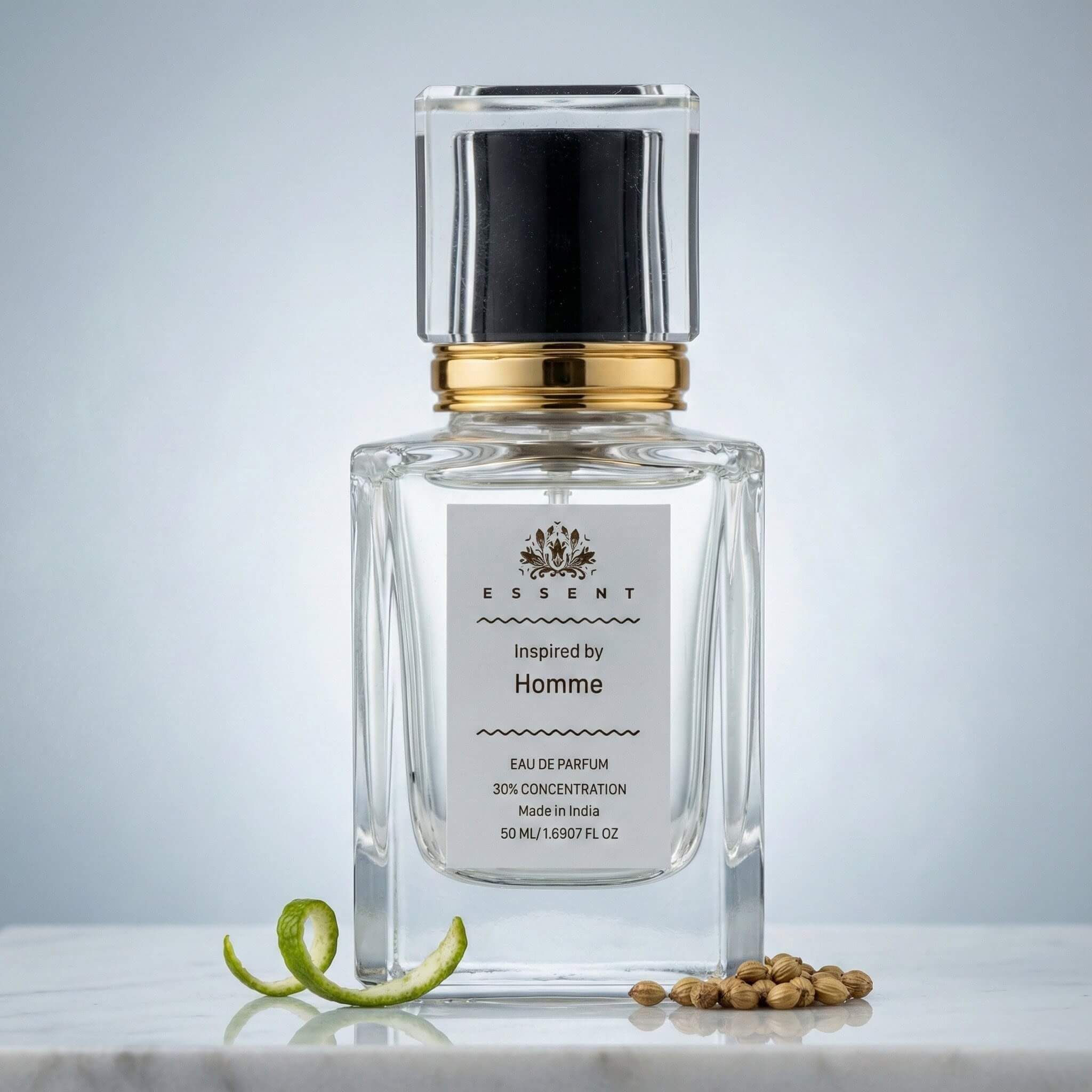 Essent Perfumes Pour Homme Eau de Parfum (EDP) – Classic Citrus Woody Long Lasting Perfume – Men’s Fragrance