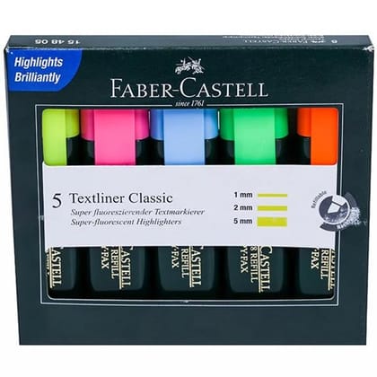 Faber Castell Textliner Classic Highlighter Set