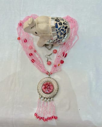 RNK Pink  Big Pendent  Set