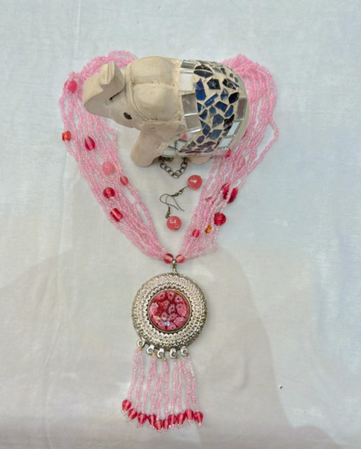 RNK Pink  Big Pendent  Set
