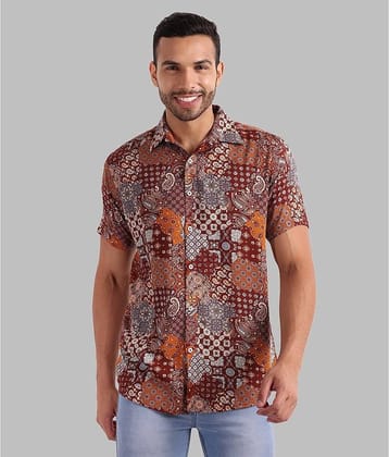 Vida Loca - Coffee Rayon Slim Fit Men's Casual Shirt ( Pack of 1 )