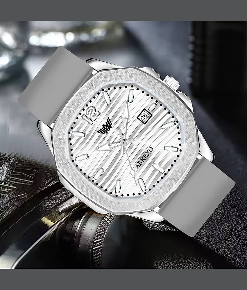Abrexo Light Grey Silicon Analog Men's Watch